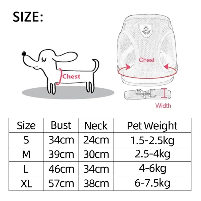 Stylish Mesh Pet Harness
