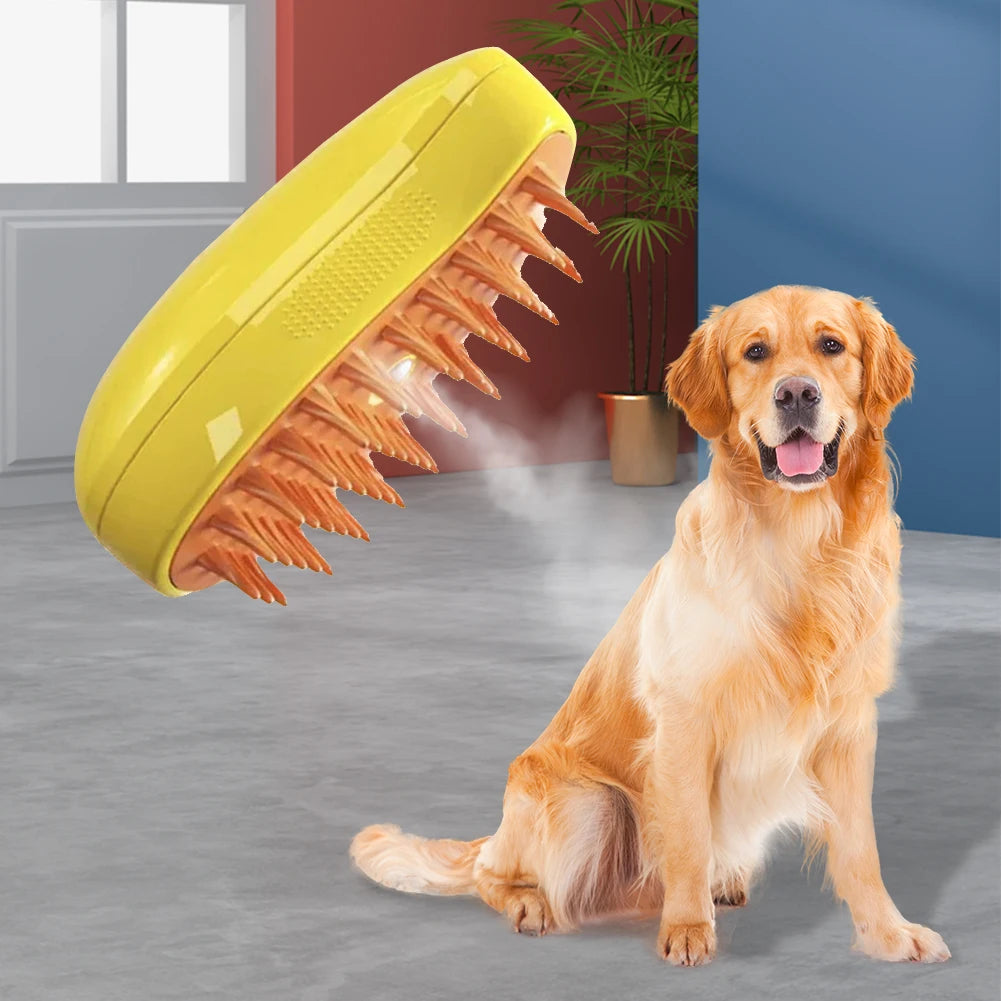 SteamGlow Pet Grooming Brush