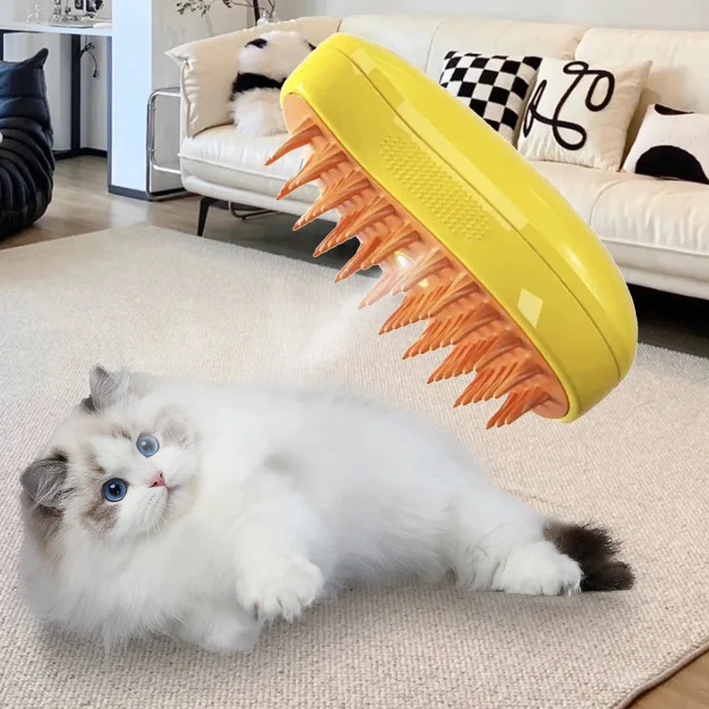 SteamGlow Pet Grooming Brush