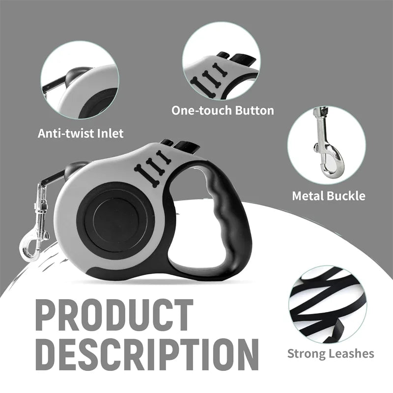 Tangle-Free Retractable Pet Leash