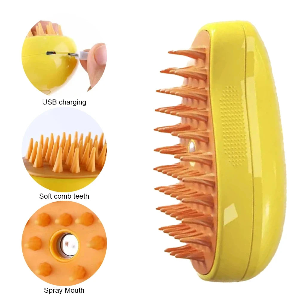 SteamGlow Pet Grooming Brush