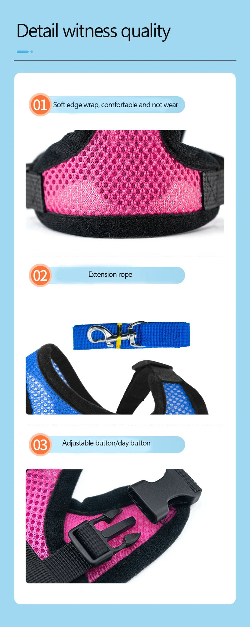 Adjustable Mesh Pet Harness