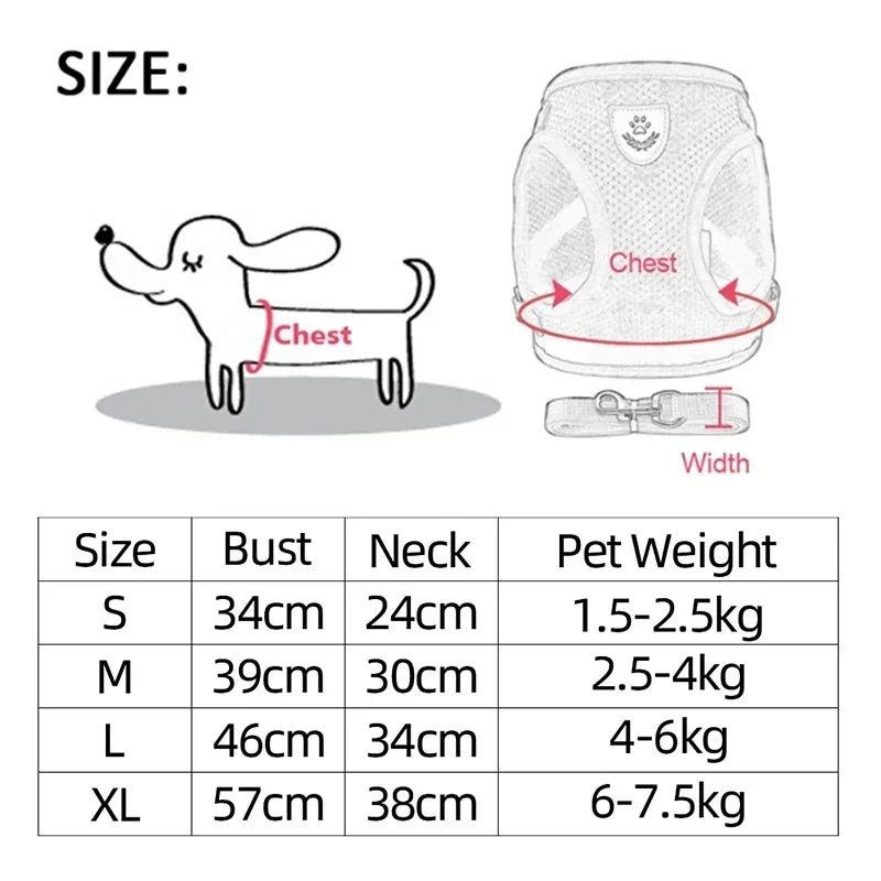 Stylish Mesh Pet Harness