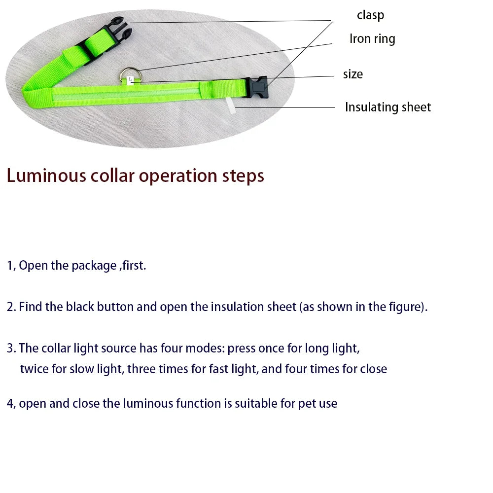 GlowSafe LED Dog Collar