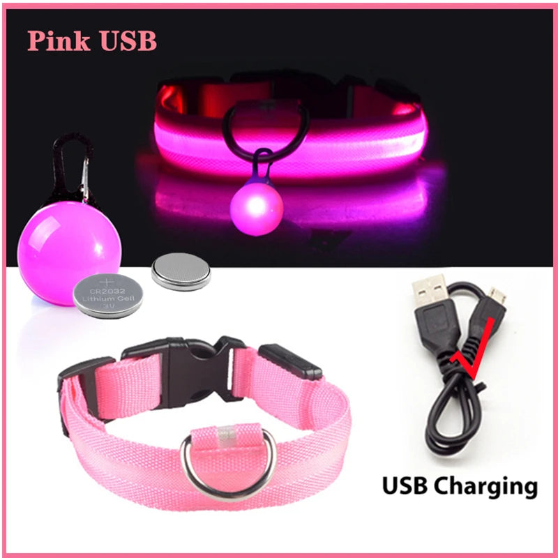 Glowing USB Pet Collar