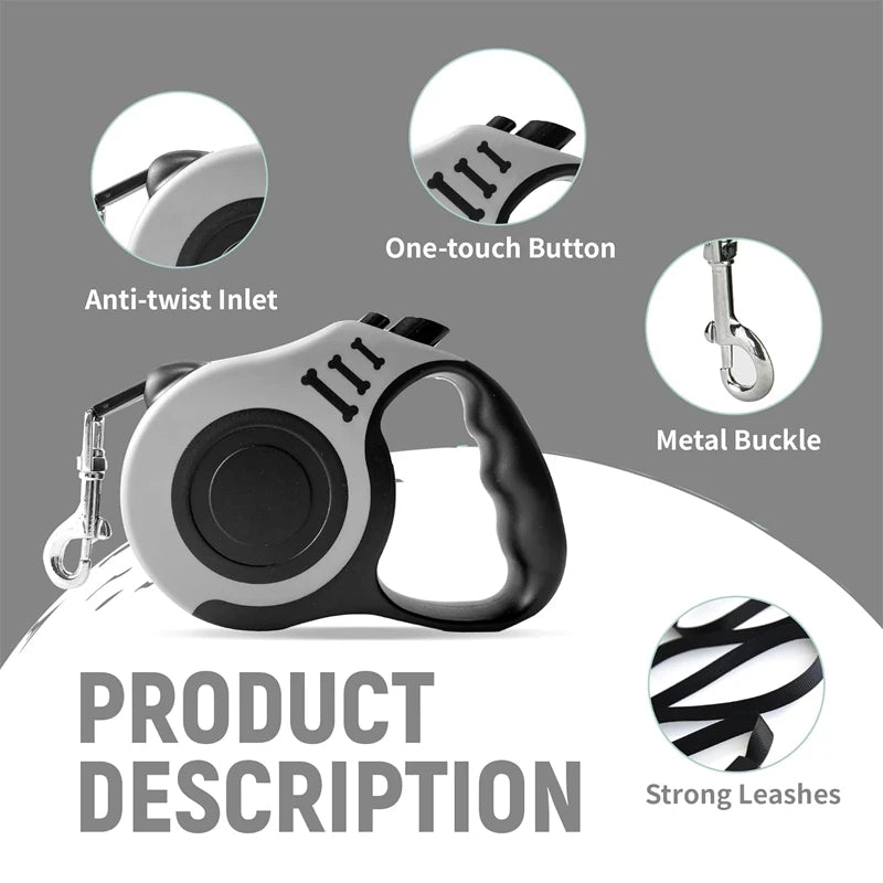 Tangle-Free Retractable Pet Leash