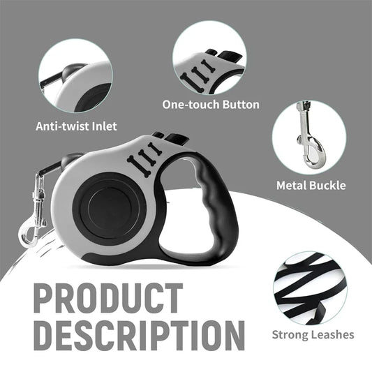 Tangle-Free Retractable Pet Leash