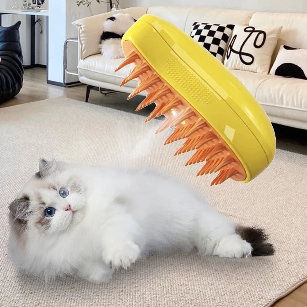 SteamGlow Pet Grooming Brush
